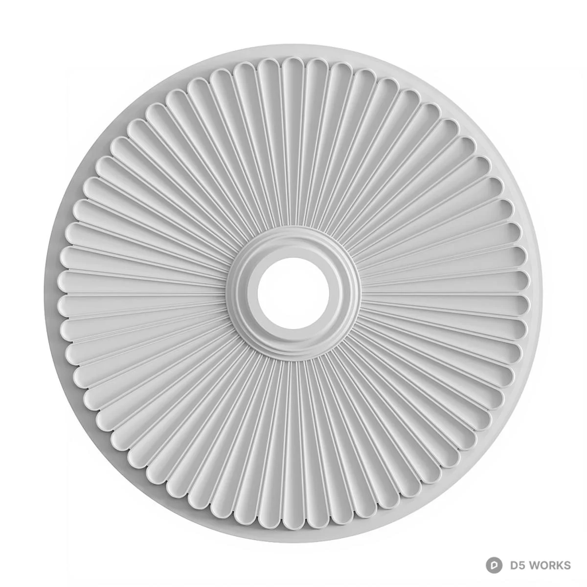 Classic Radial Ceiling Medallion 3d model - Image 1