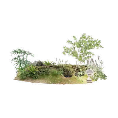 Grouped vegetation 30 3d model