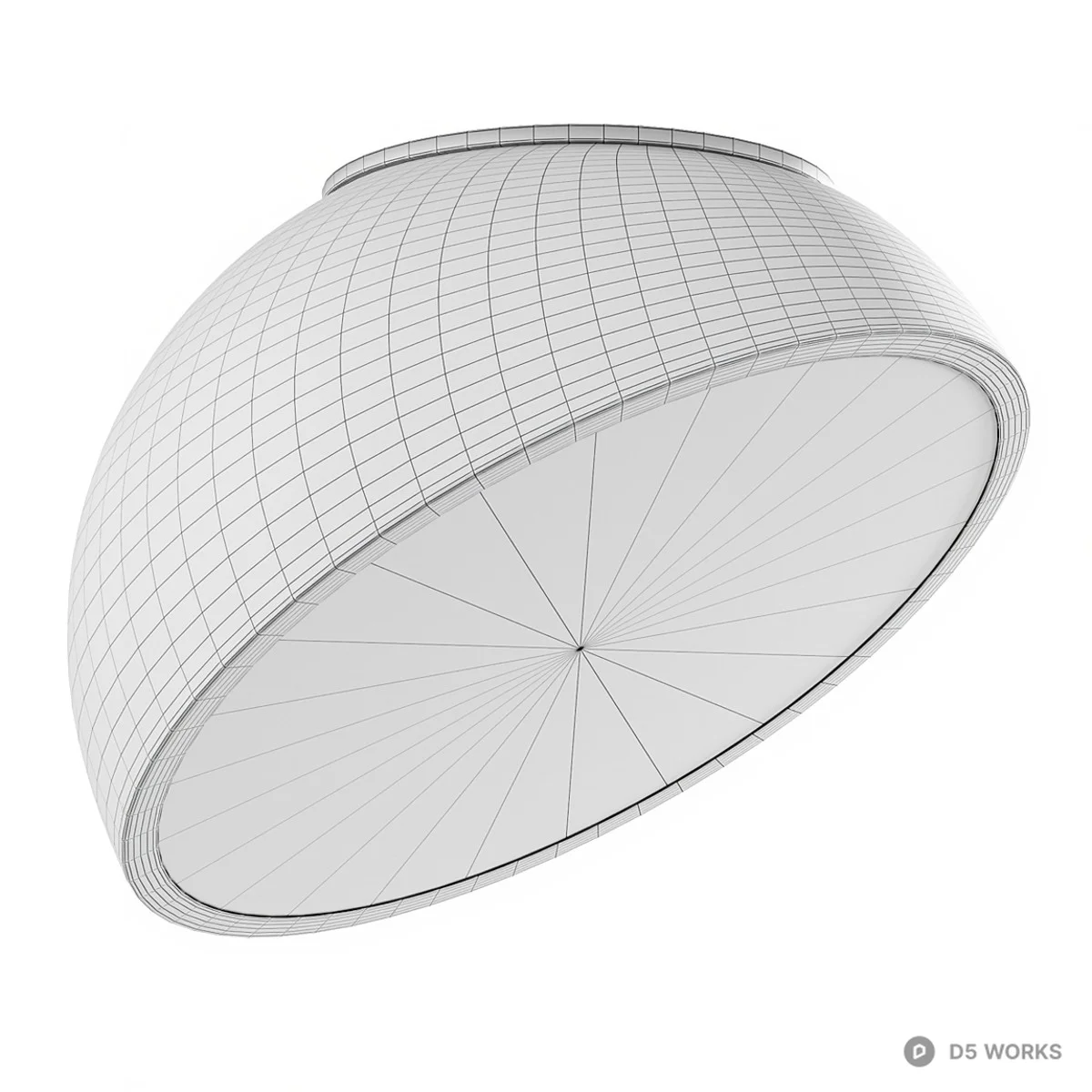 Matte Black Modern Ceiling Light 3d model thumbnail 6
