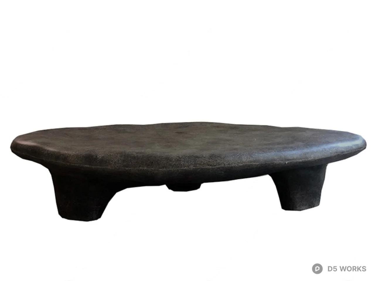 Organic Shape Stone Tea Table 3d model - Image 1