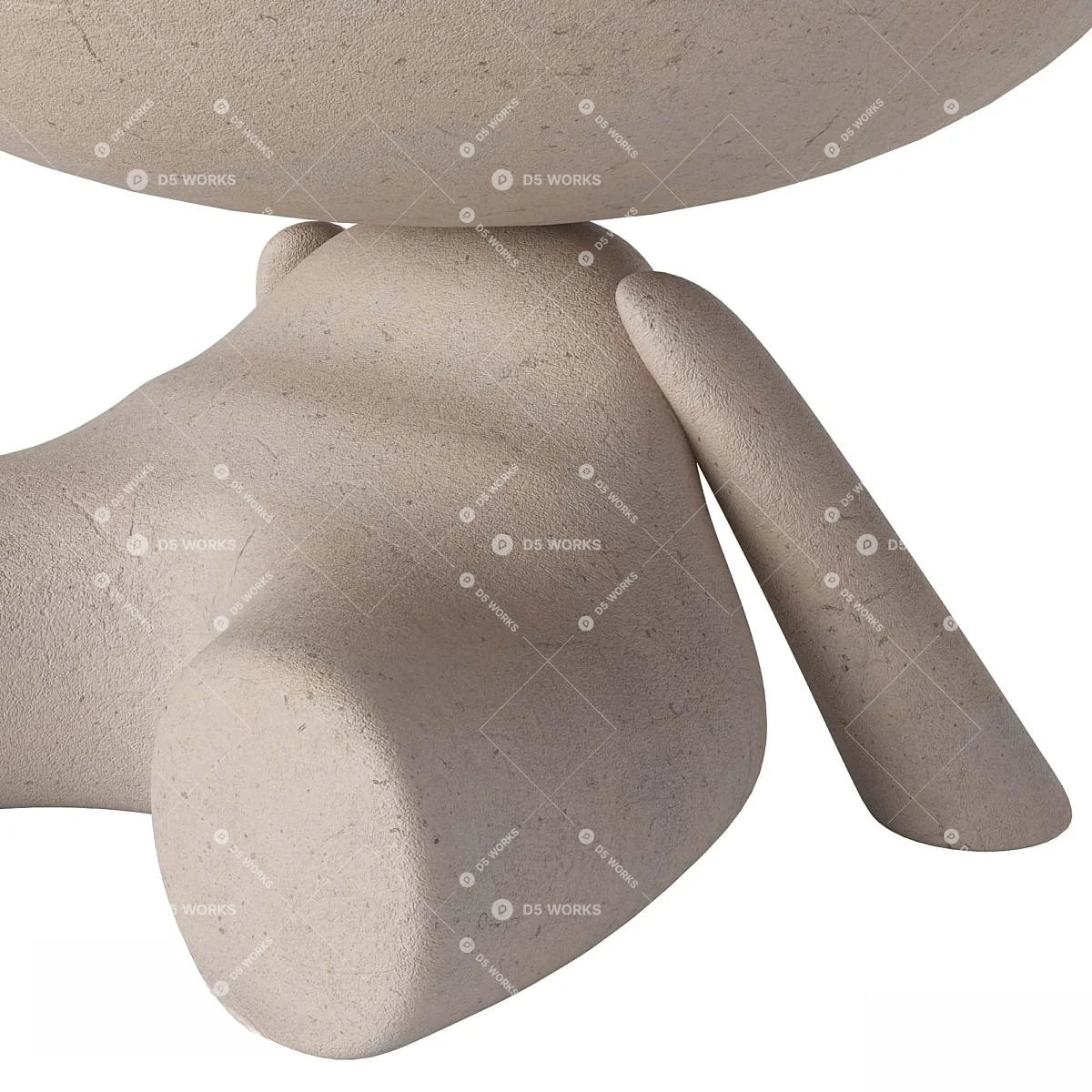 Organic Modern End Table 3d model thumbnail 3