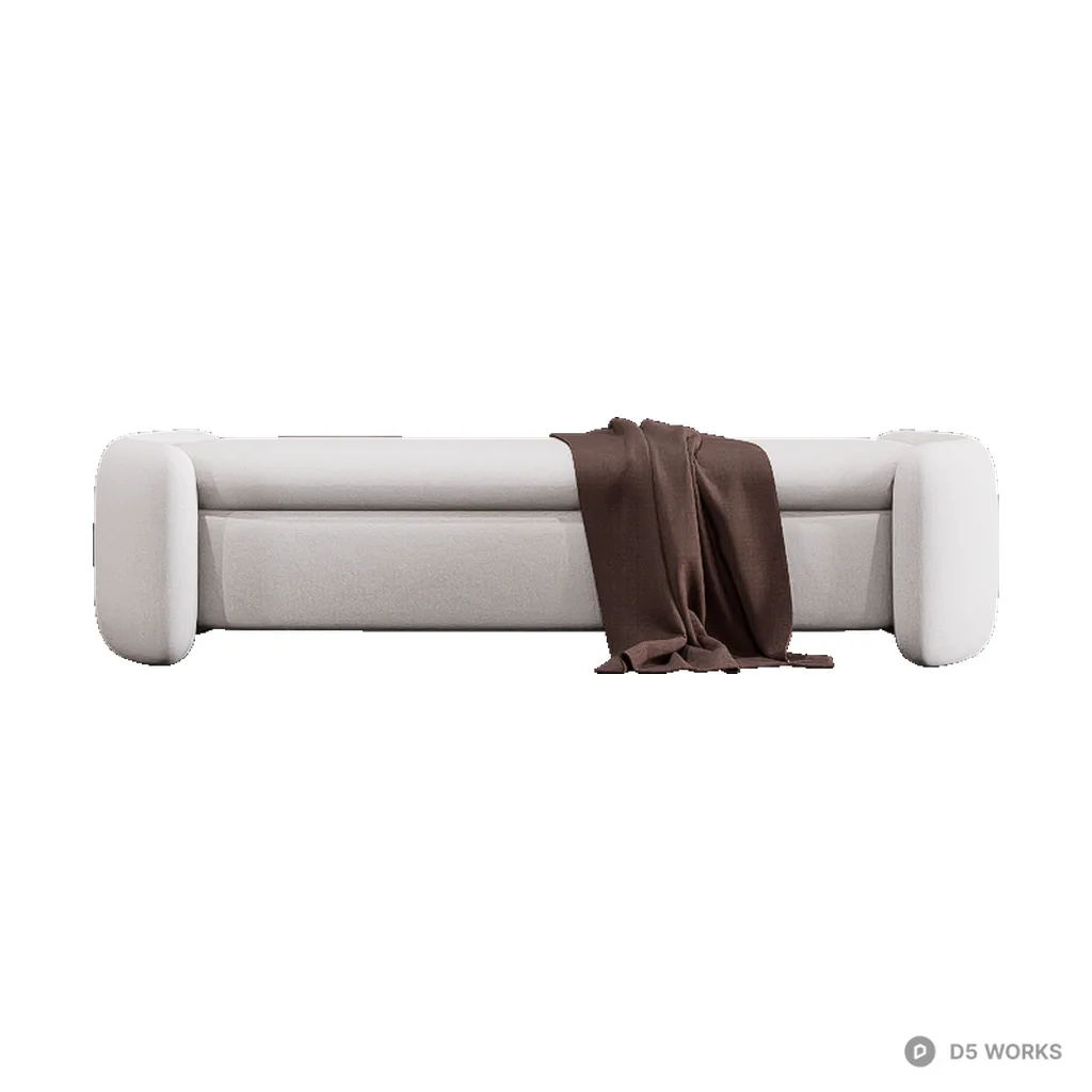 Bed Bench 01 3d model - Image 1