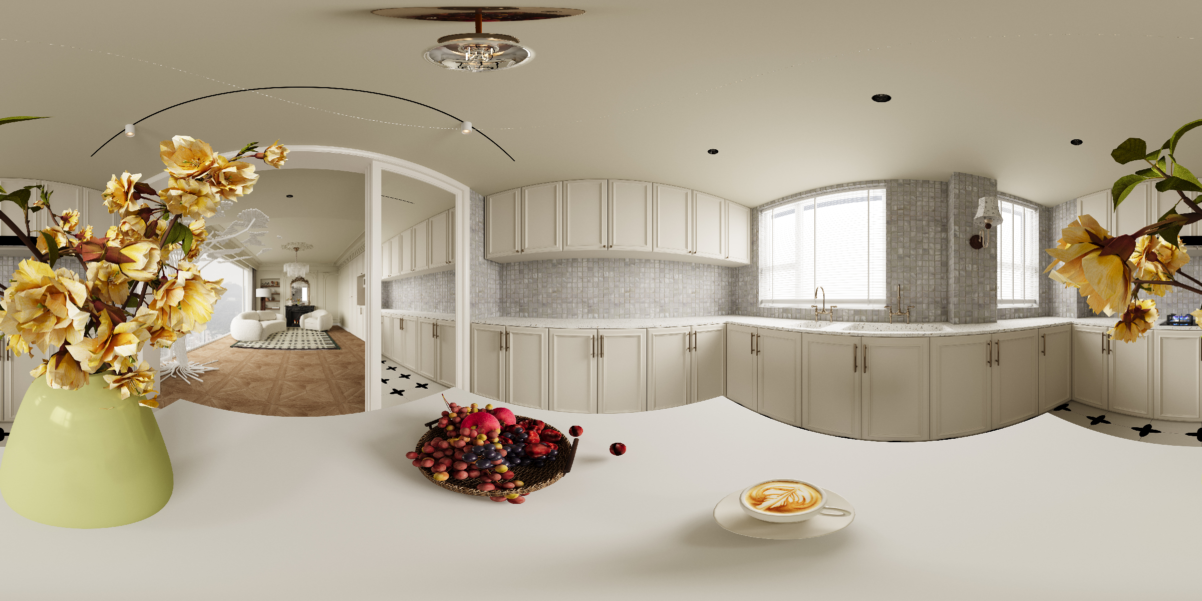 French Living & Dining Room