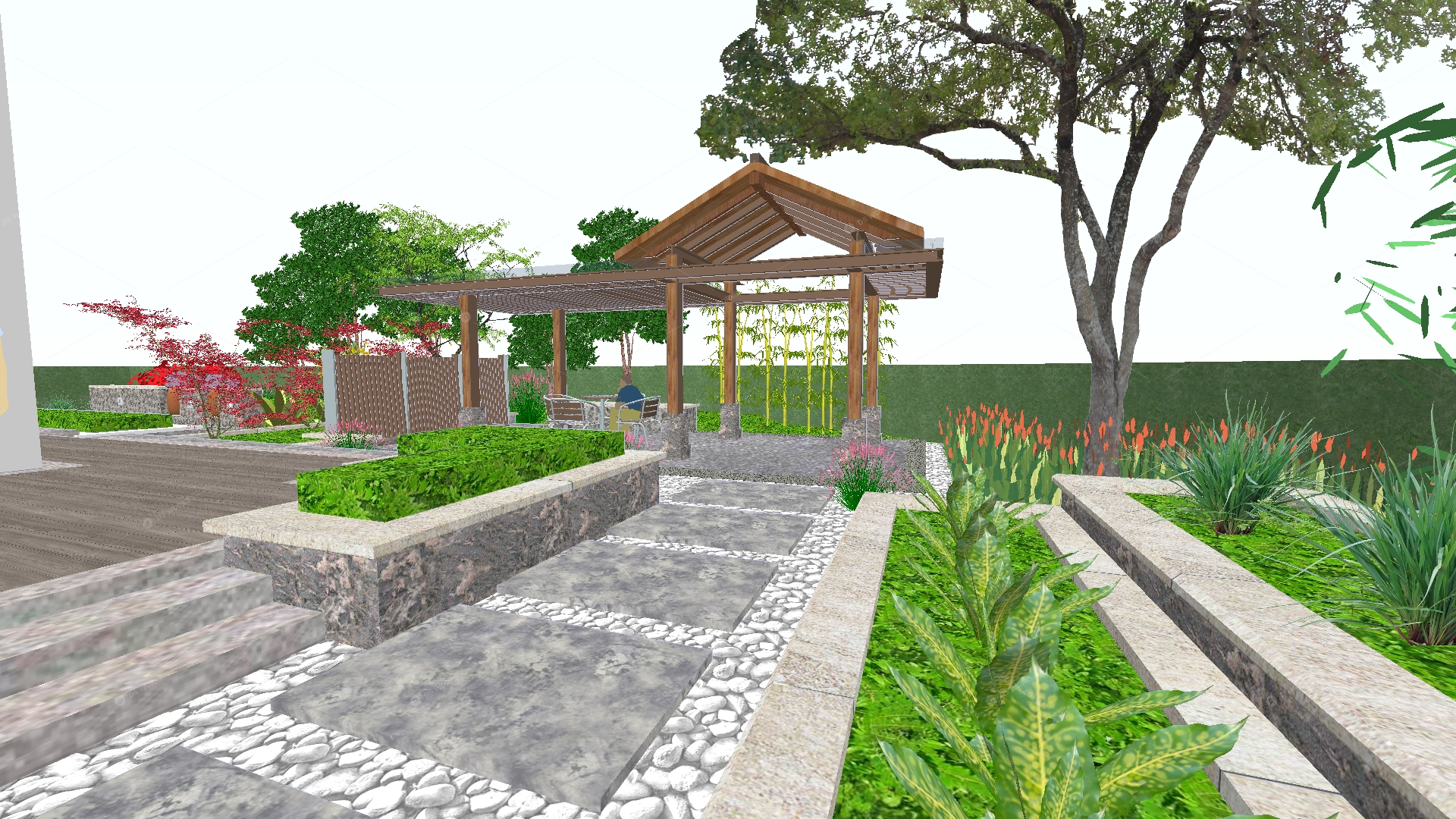 Courtyard Landscape 3D Models 3