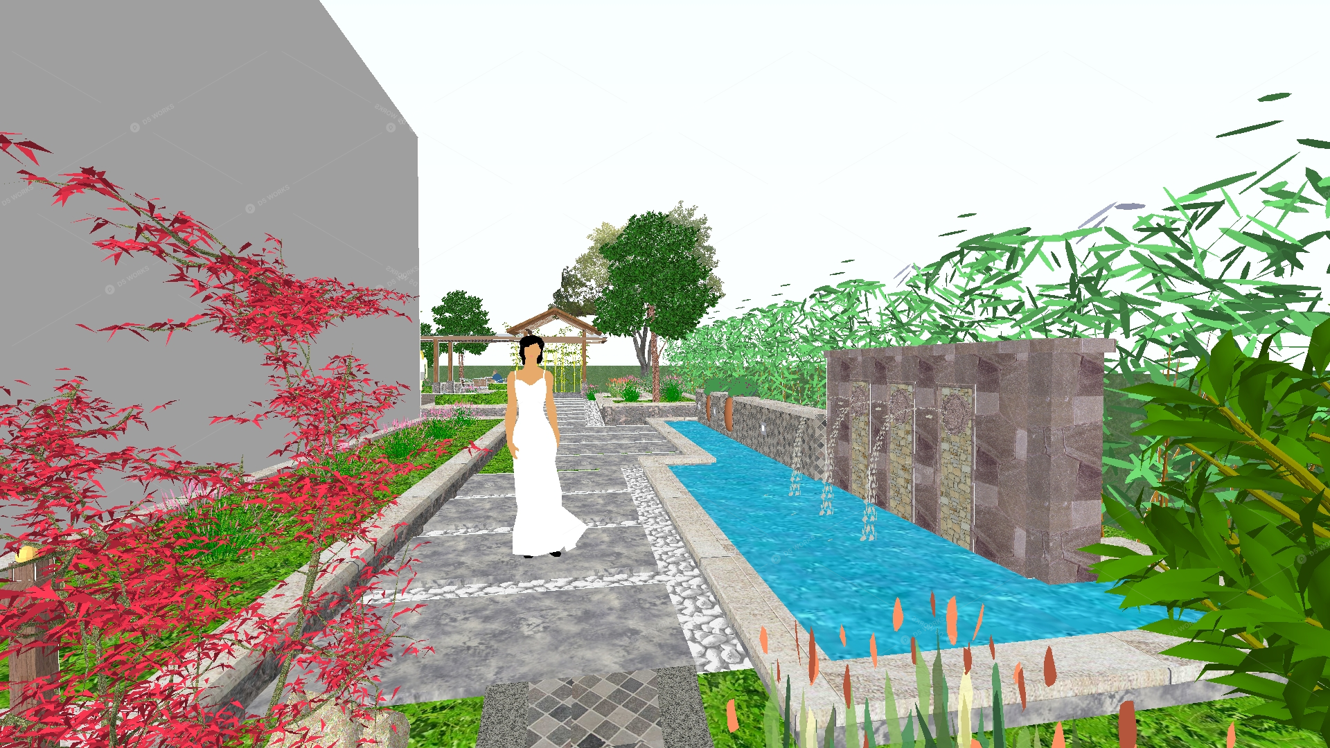 Courtyard Landscape 3D Models 2