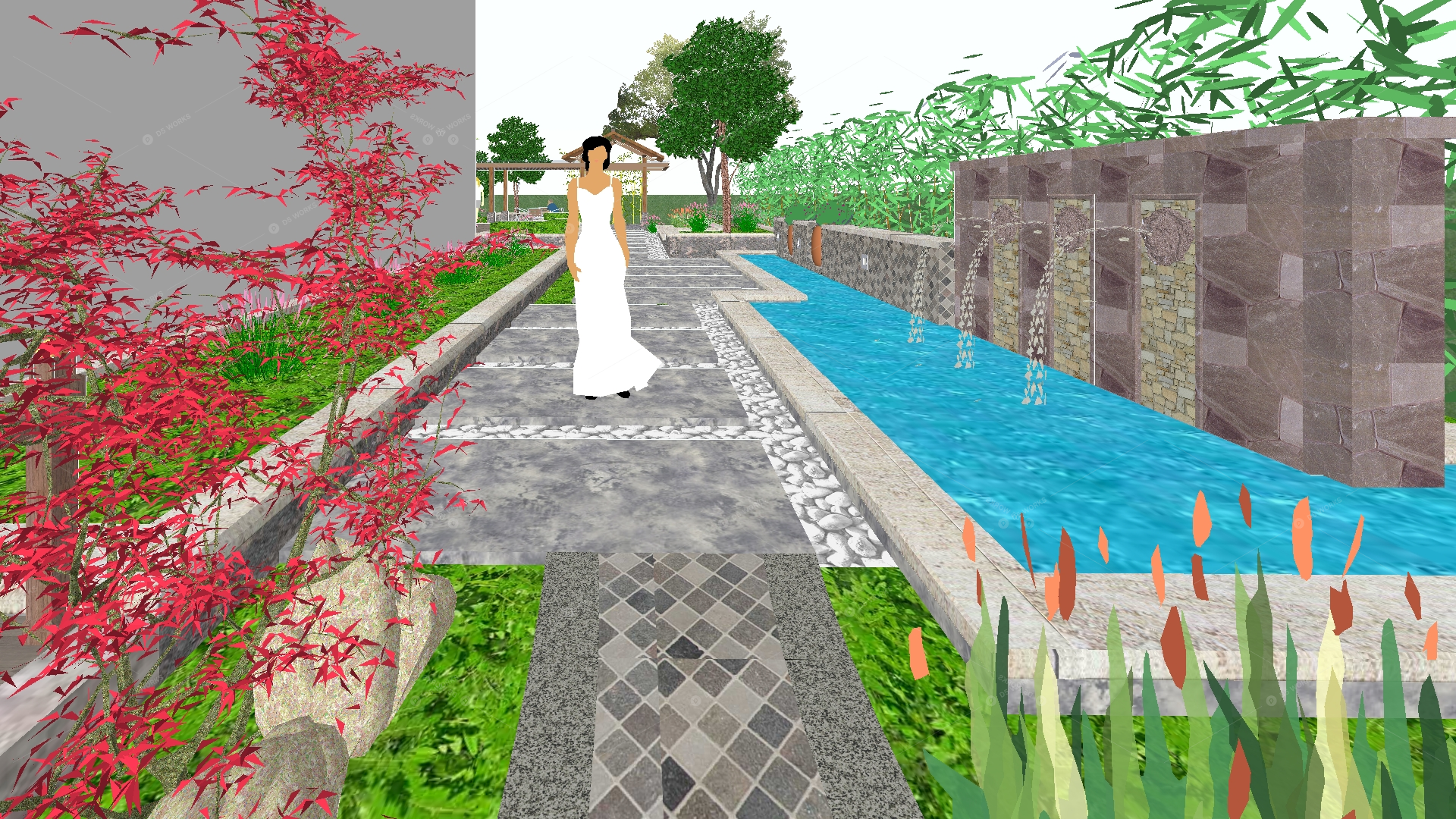 Courtyard Landscape 3D Models