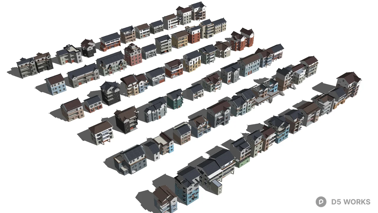 Rural Residential Buildings 3d model - Image 1