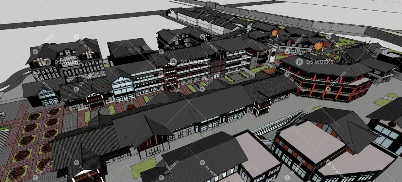 Commercial Landscape 3d model thumbnail 2