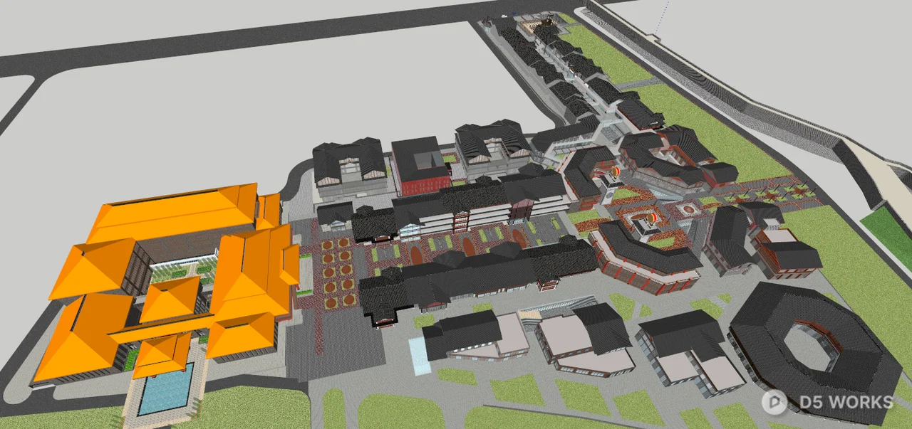 Commercial Street Landscape 3d model thumbnail 4