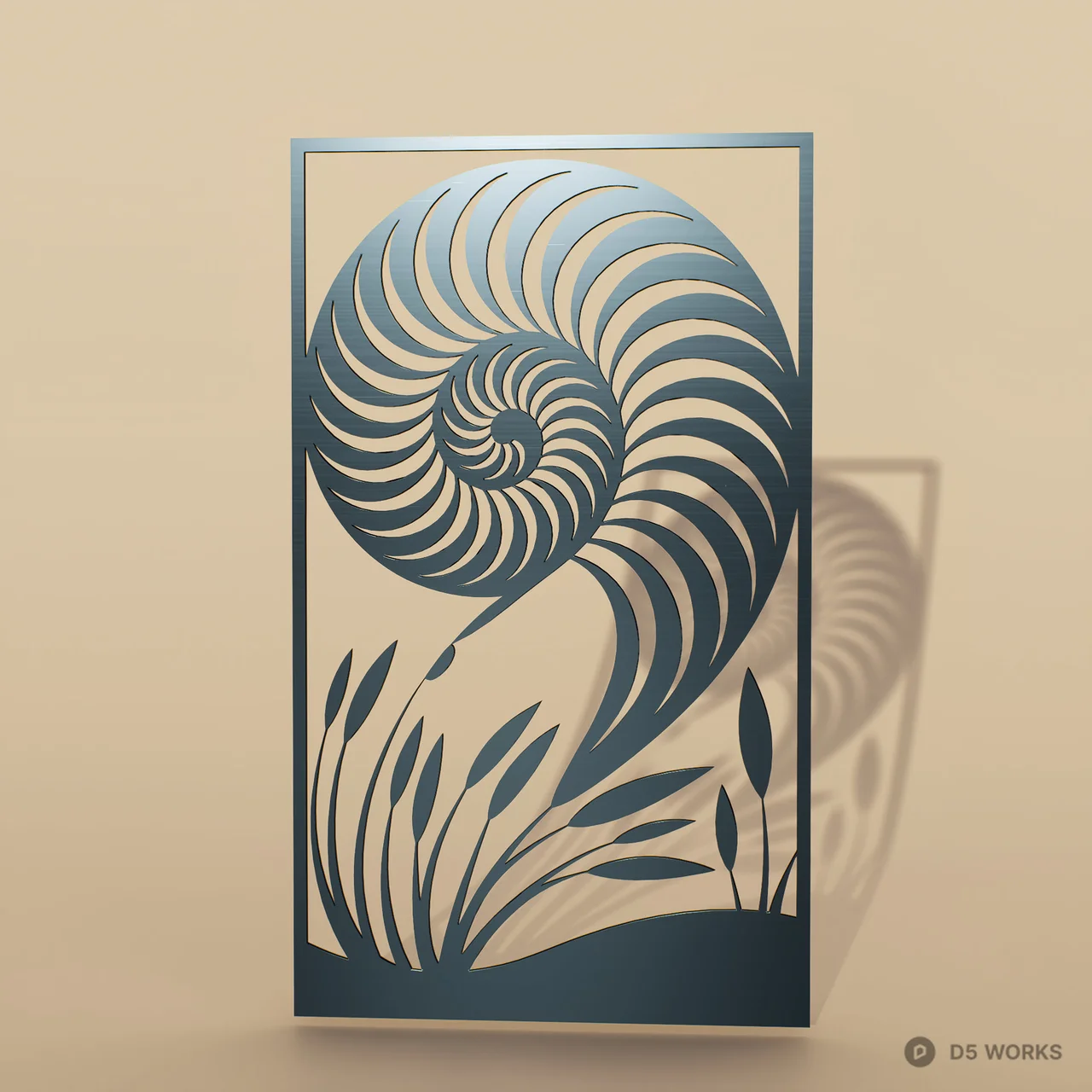 Laser Cut Metal Room Divider 3d model - Image 1