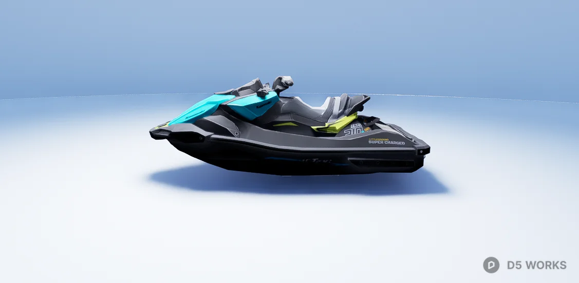 Modern Sport Jet Ski Personal Watercraft 3d model thumbnail 2