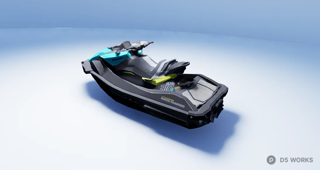 Modern Sport Jet Ski Personal Watercraft 3d model thumbnail 3