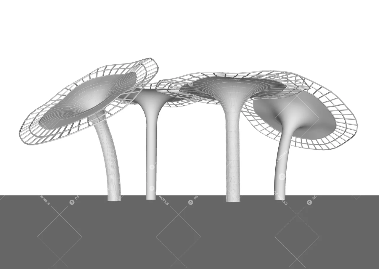 Modern Landscape Pavilion 3d model thumbnail 3