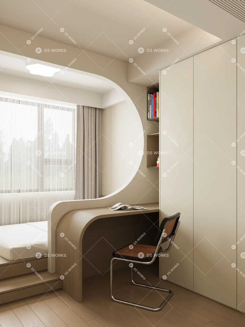 Tatami Bedroom 3d model thumbnail 2