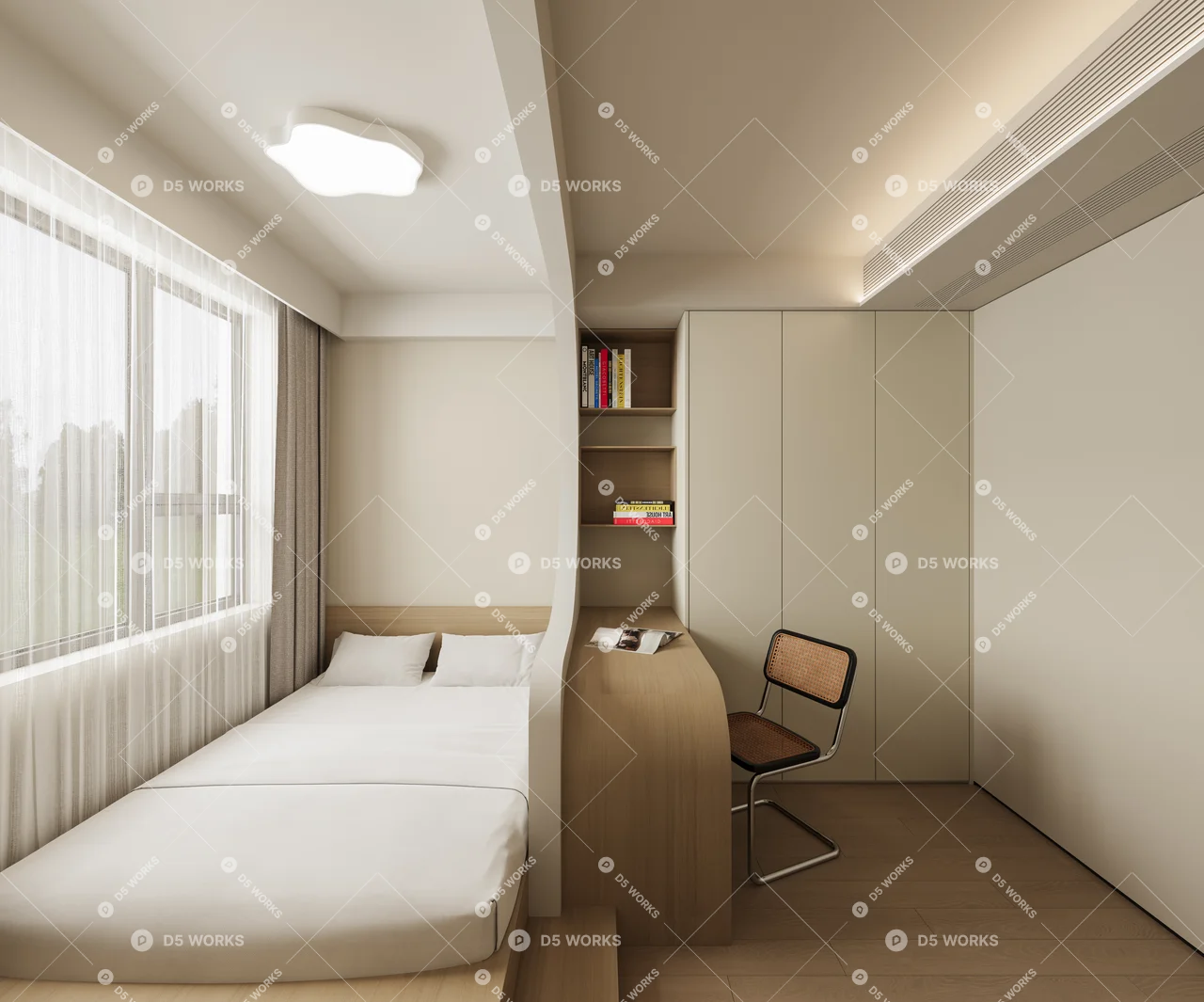 Tatami Bedroom 3d model thumbnail 3