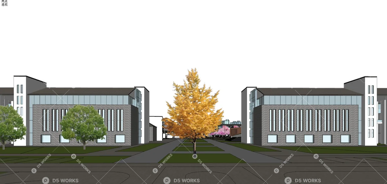 School Building 3d model thumbnail 6