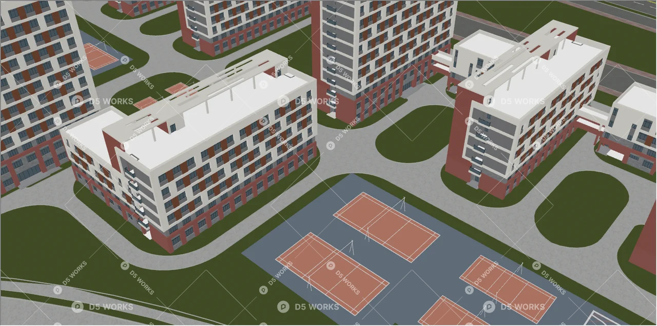 Apartment Exterior 3d model thumbnail 2