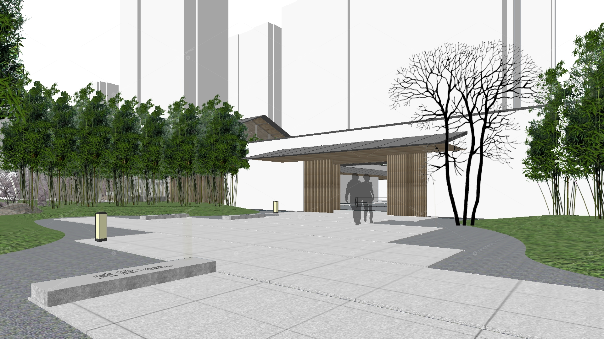 Courtyard Landscape 3D Models 8
