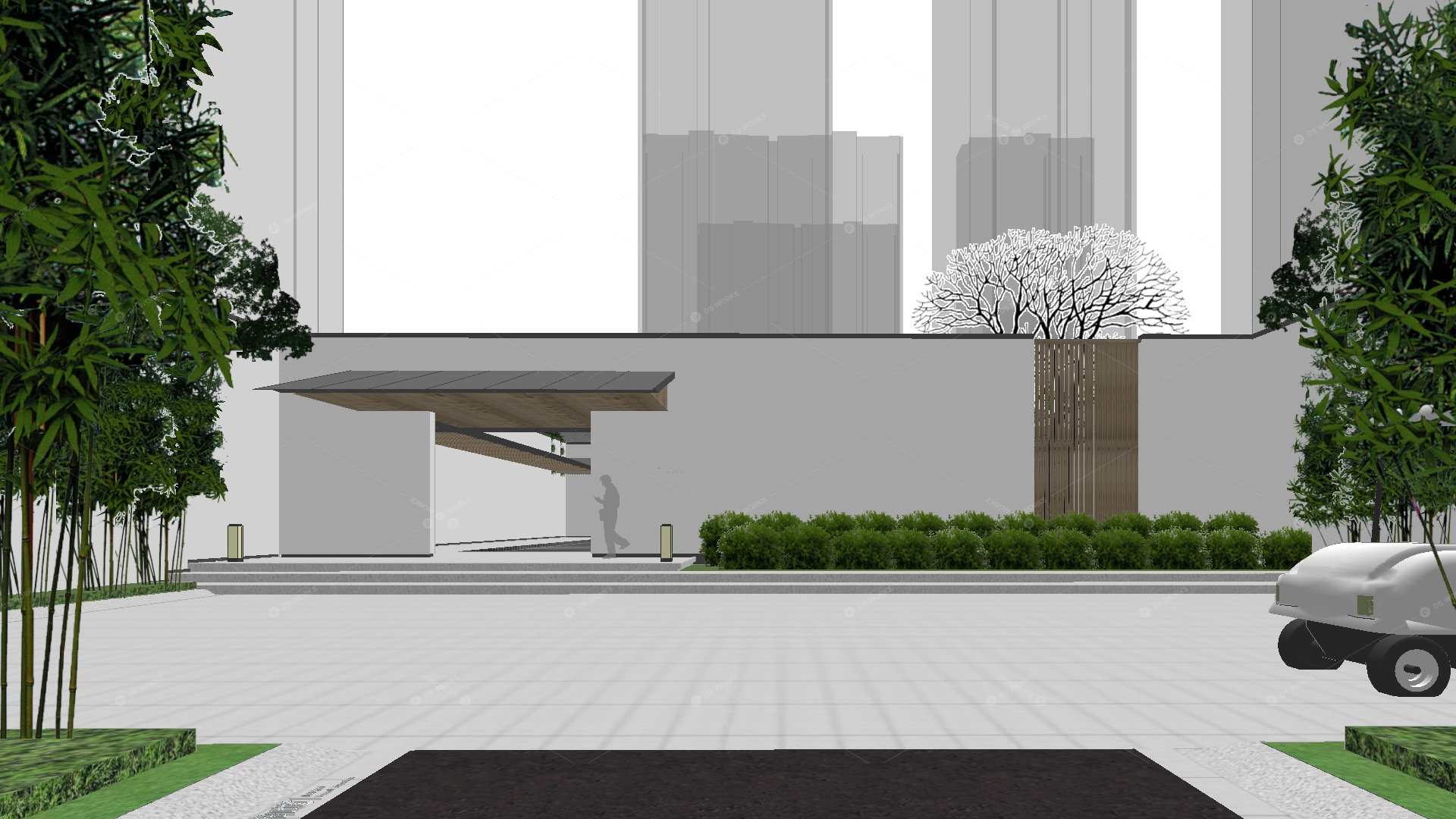 Courtyard Landscape 3D Models 9