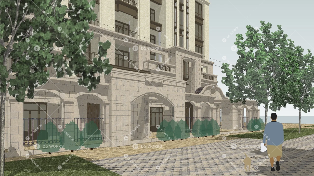 Multi-Family Residence 3d model thumbnail 4