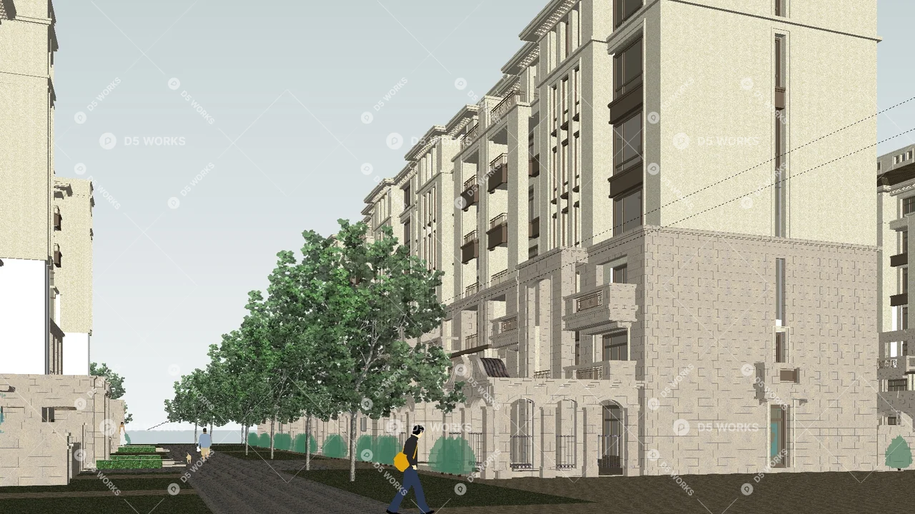 Multi-Family Residence 3d model thumbnail 2