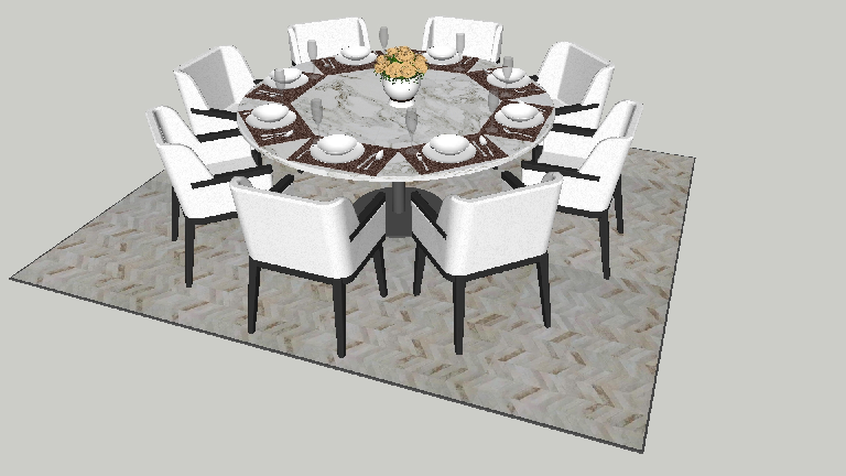Modern Dining Table & Chairs Set