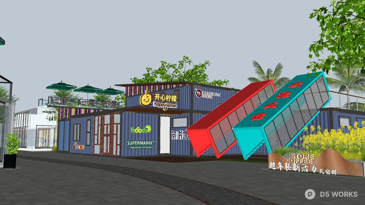 Free Container Store With Slide Feature 3D Model .skp