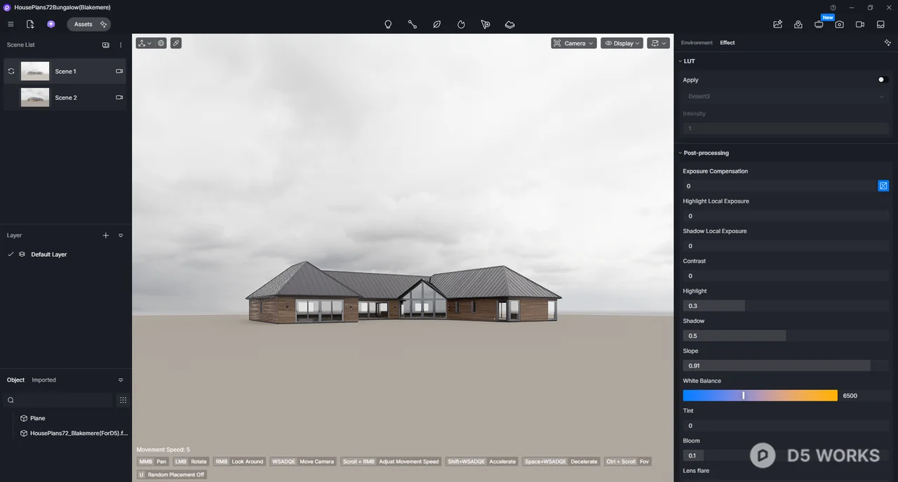 Modern Bungalow - Blakemere 3d model thumbnail 3