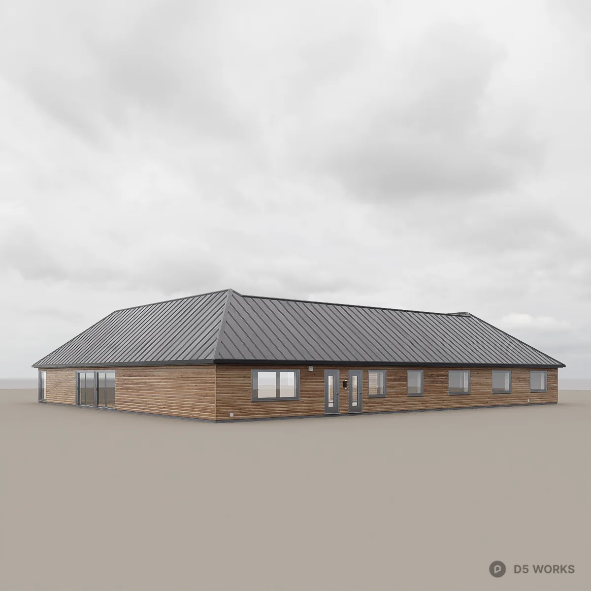 Modern Bungalow - Blakemere 3d model thumbnail 2