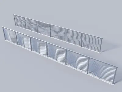 Modern Industrial Fence Guardrail