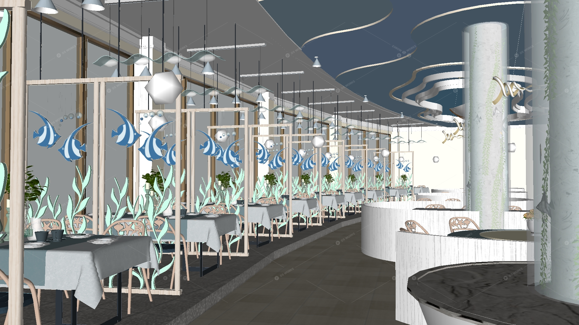 Restaurant Spaces 3D Models 4
