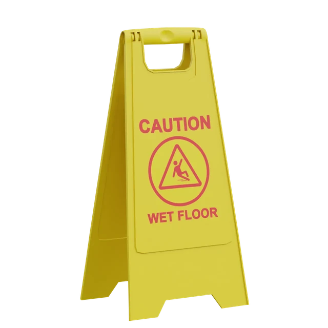 Yellow Caution Wet Floor Sign 3d model