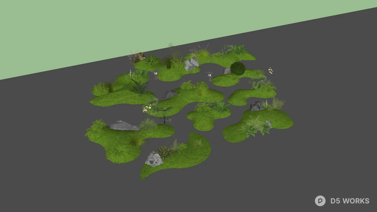 Micro Terrian Model Free Minimalist Micro Terrain 3D Model .skp