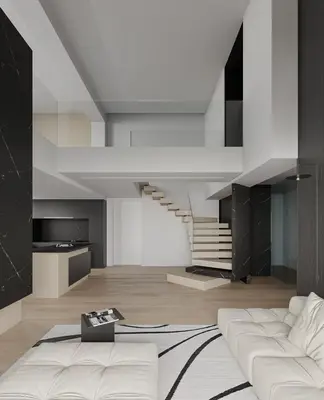 Minimalist Living & Dining Room