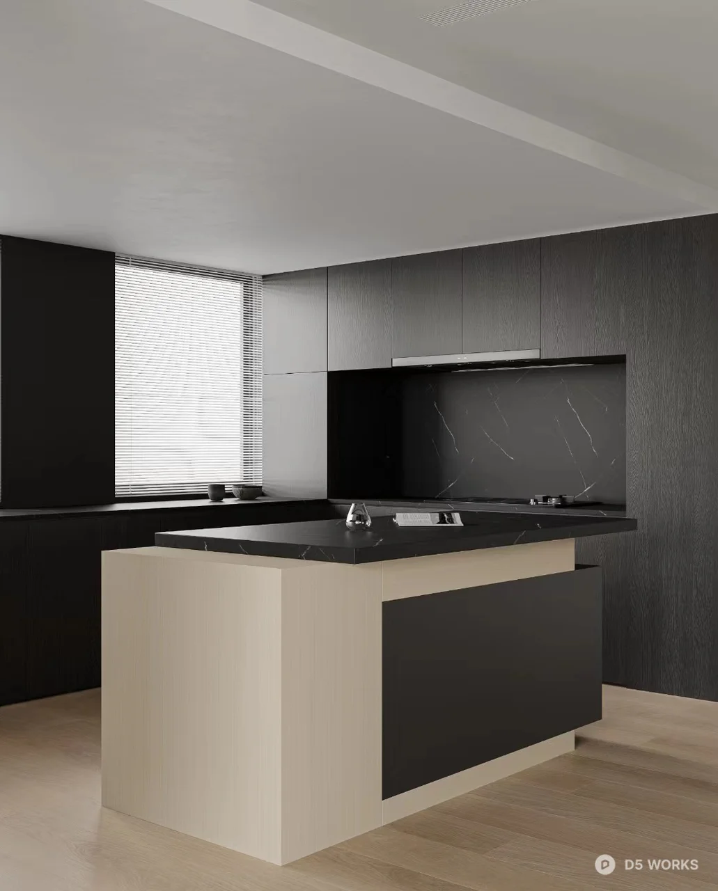 Minimalist Living Dining Space 3d model thumbnail 8