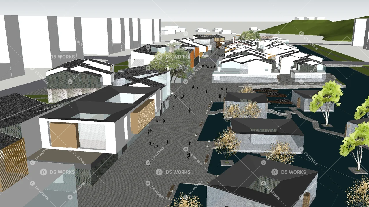 Commercial Landscape 3d model thumbnail 2