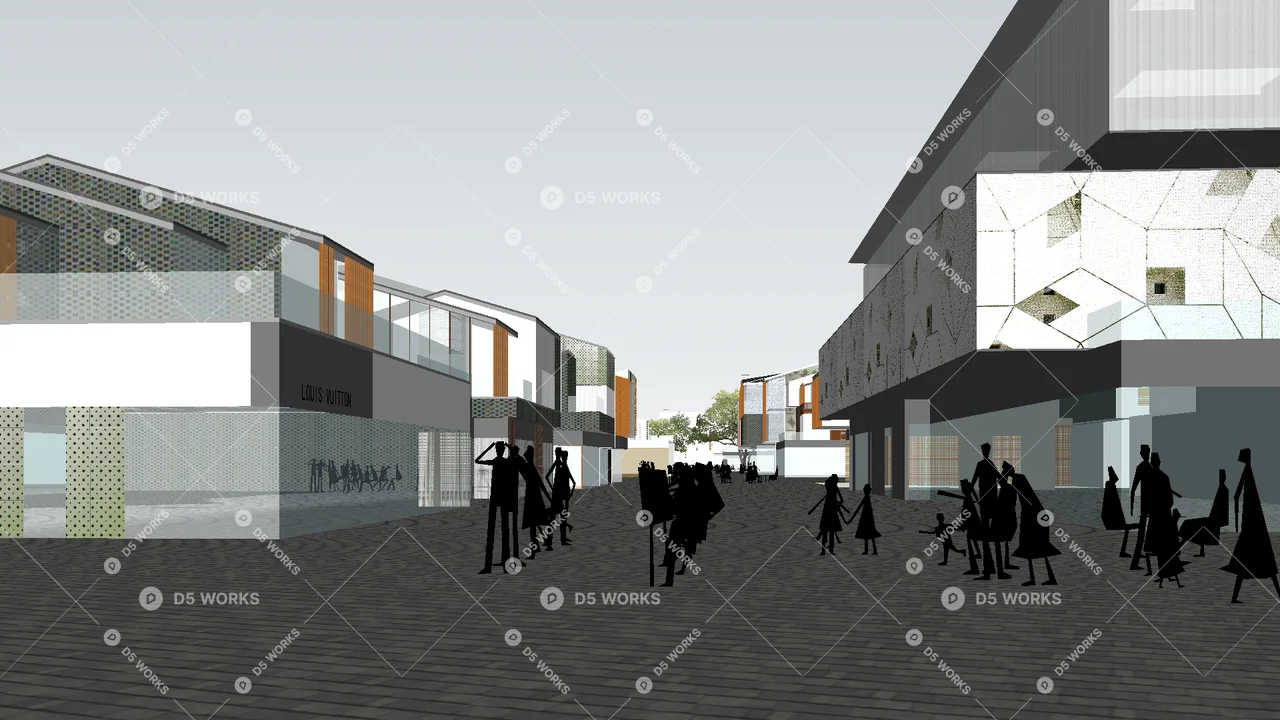 Commercial Landscape 3d model thumbnail 4