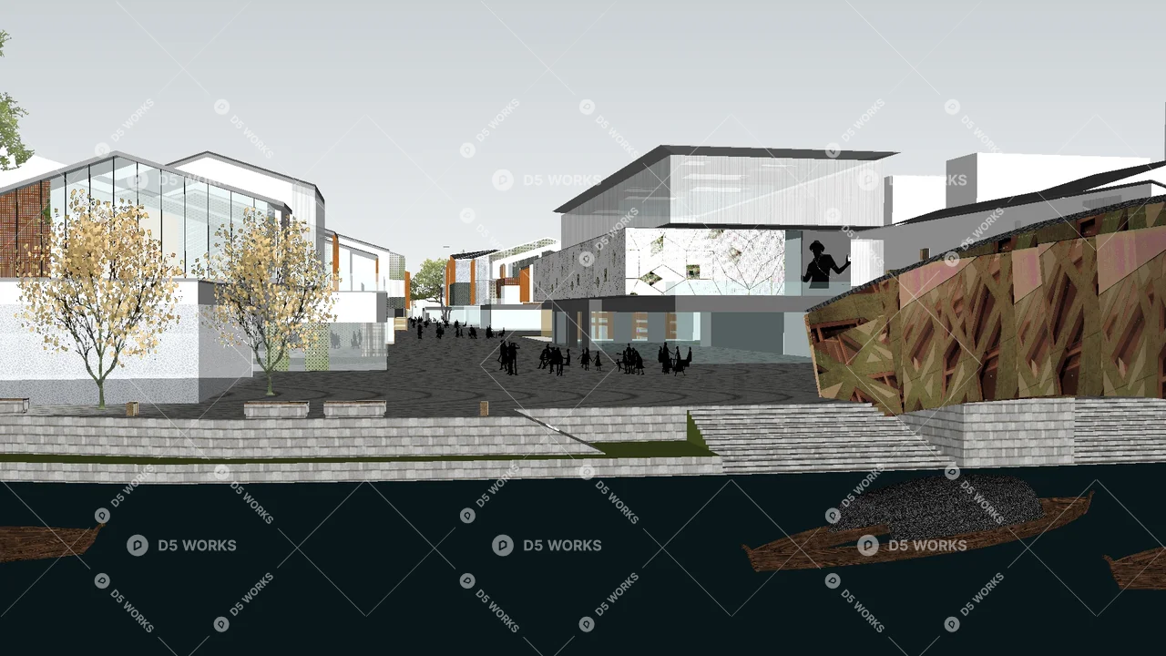 Commercial Landscape 3d model thumbnail 5