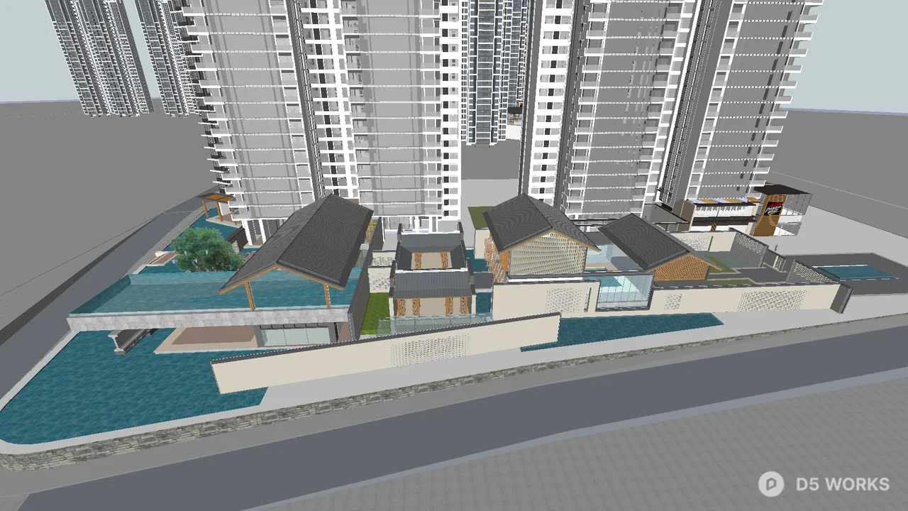 Building Cluster Model Free High-Rise Residential Building Cluster 3D Model .skp