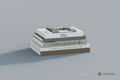 Stacked Art And Fashion Books 3d model - Image 1