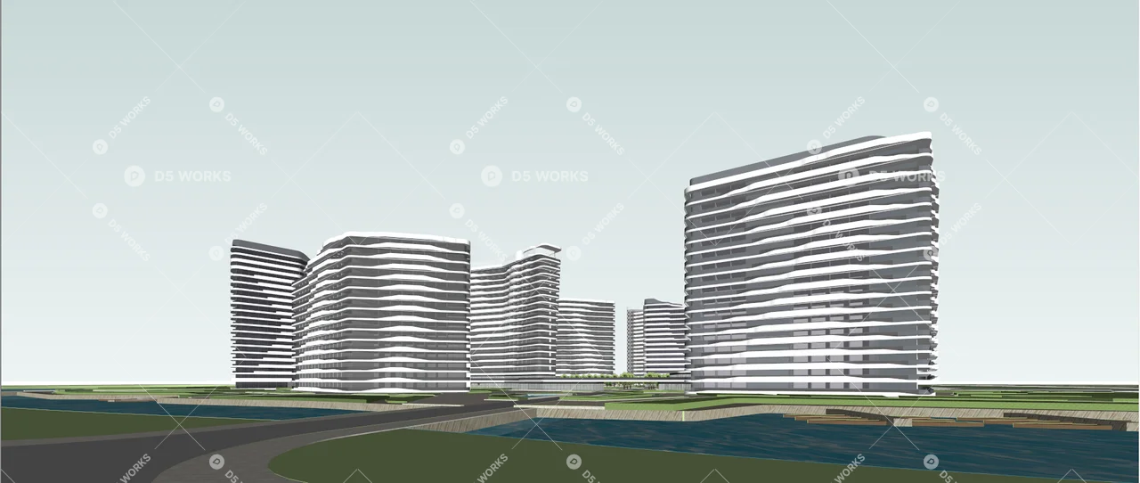 Commercial Complex 3d model thumbnail 7