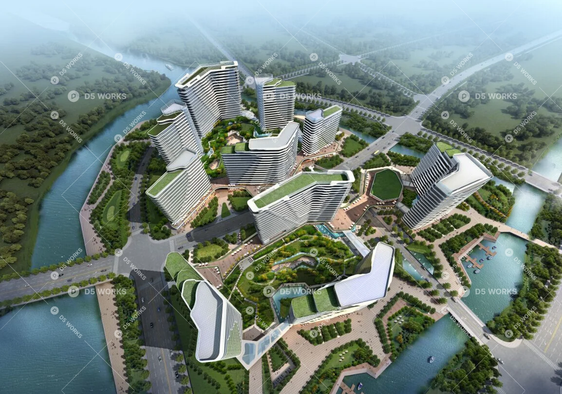 Commercial Complex 3d model thumbnail 4