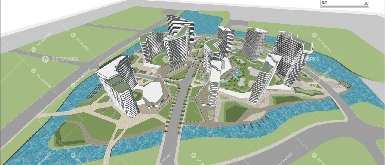 Commercial Complex 3d model thumbnail 9