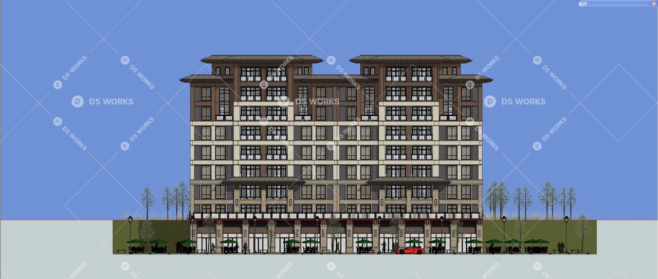 Multi-Family Residence 3d model thumbnail 3