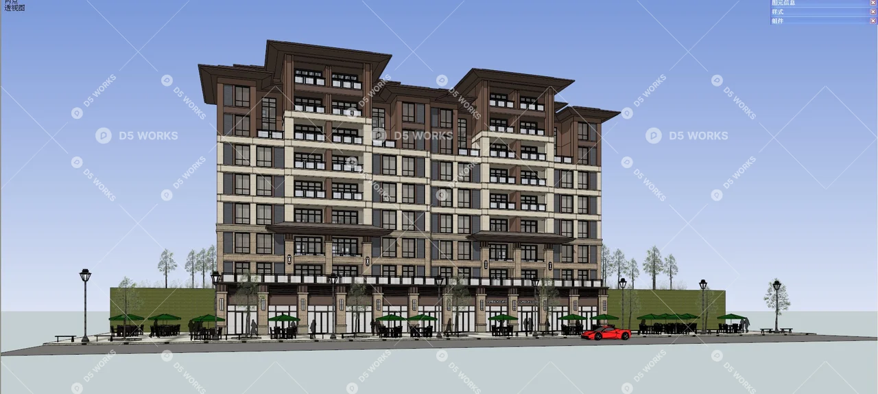 Multi-Family Residence 3d model thumbnail 2