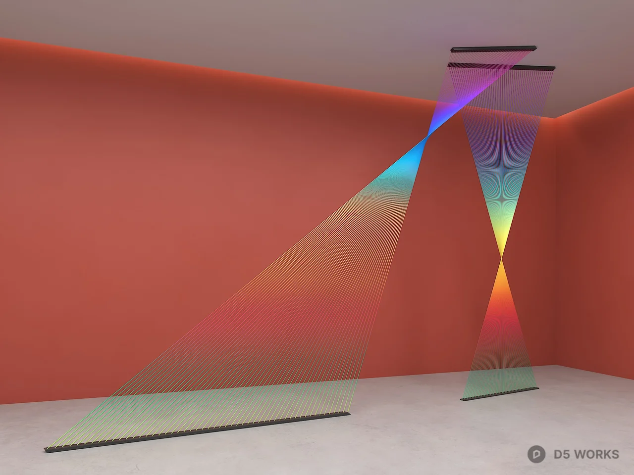 Minimalist Interior with Prism Light Effect 3d model - Image 1