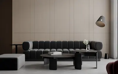 Minimalist Living Room with Modular Sofa 3d model