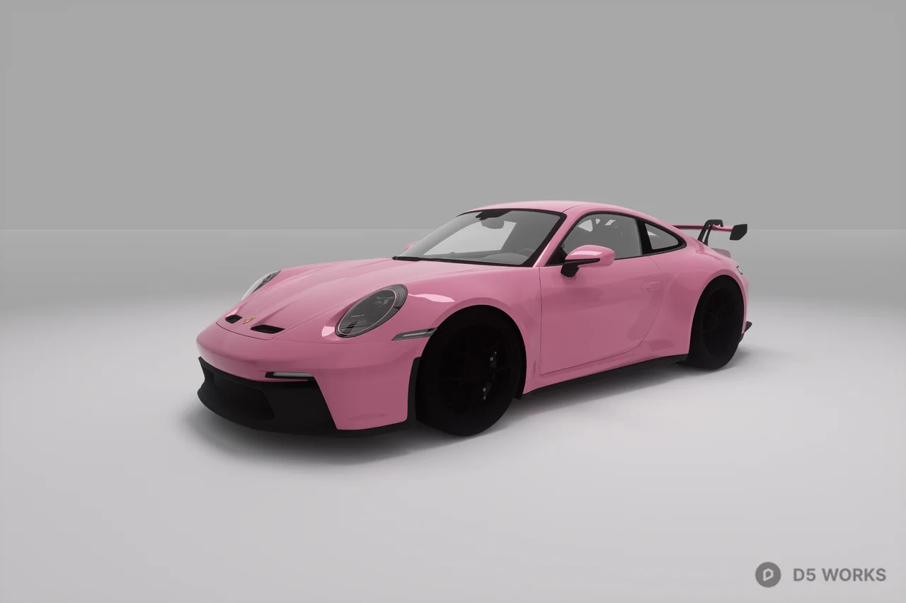 Pink Sports Car 3d model - Image 1