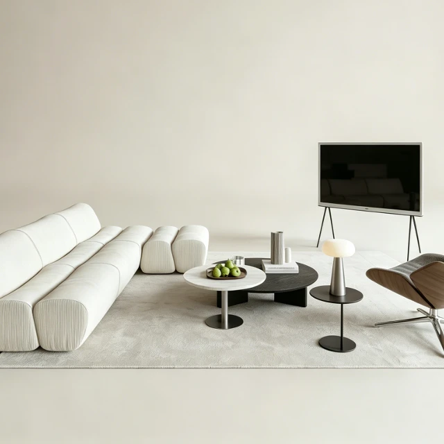Modern Minimalist Living Room Furniture Set 3d model