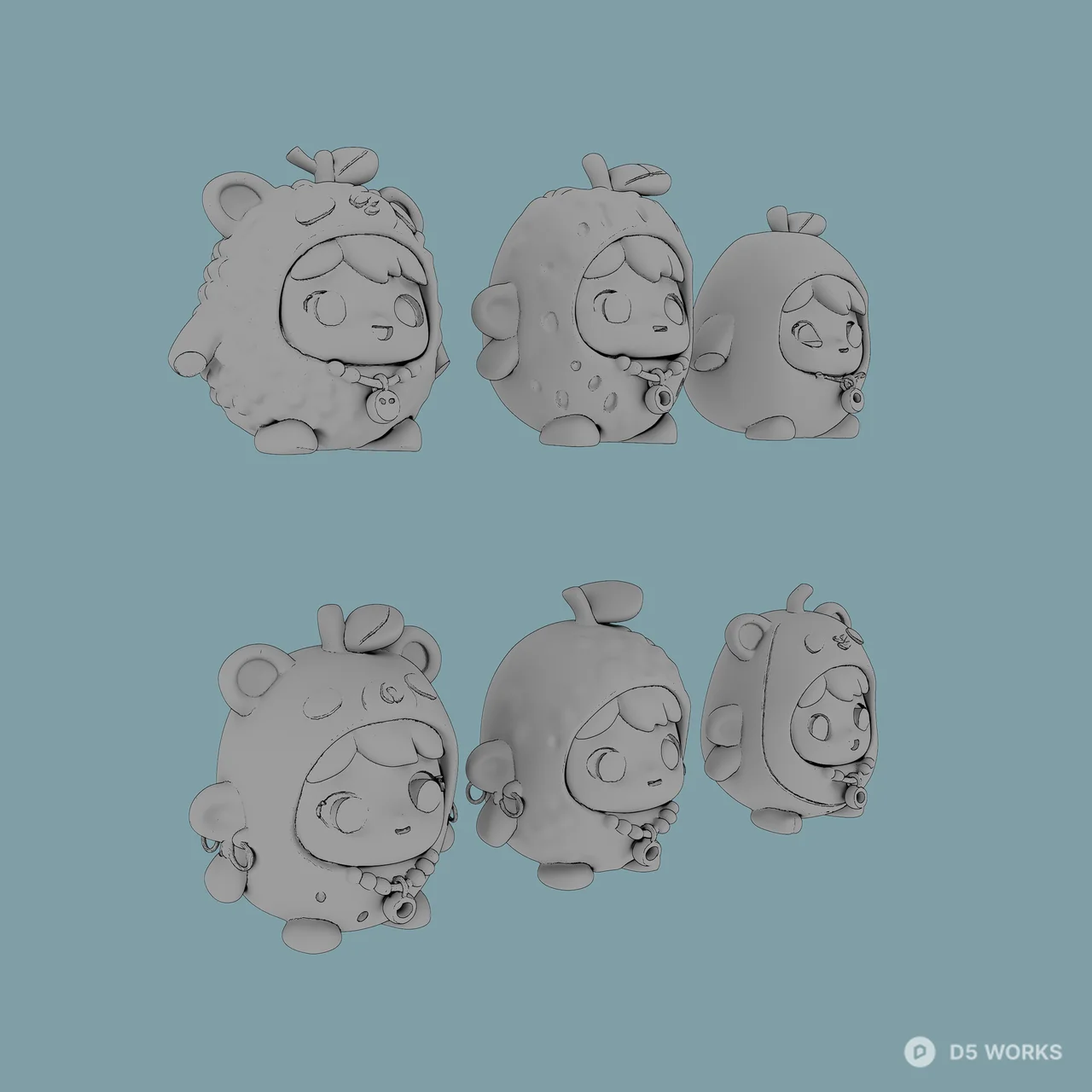 ACTION FIGURE - FRUITI CHARACTER VOL.1 3d model thumbnail 4